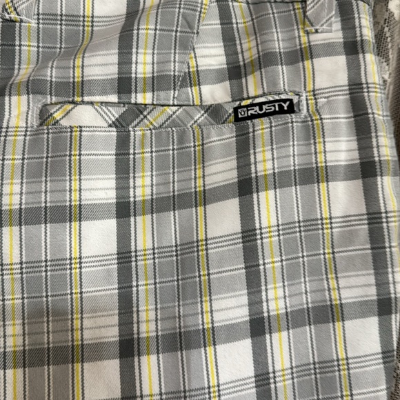Rusty brand size 36 men’s plaid shorts excellent condition only used once - Picture 7 of 8